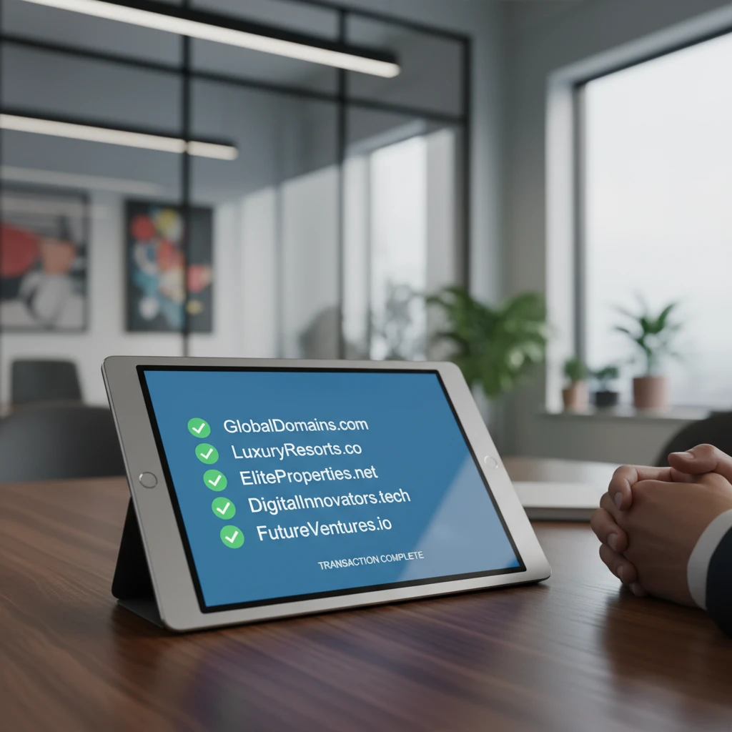 Digital portfolio management for bulk domain sale