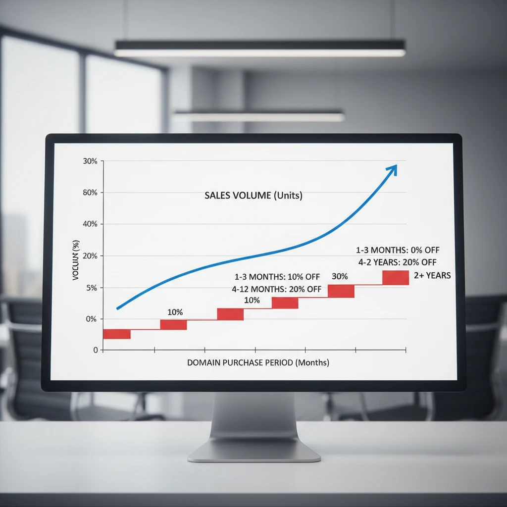 Visualizing discount strategies for bulk domain sales