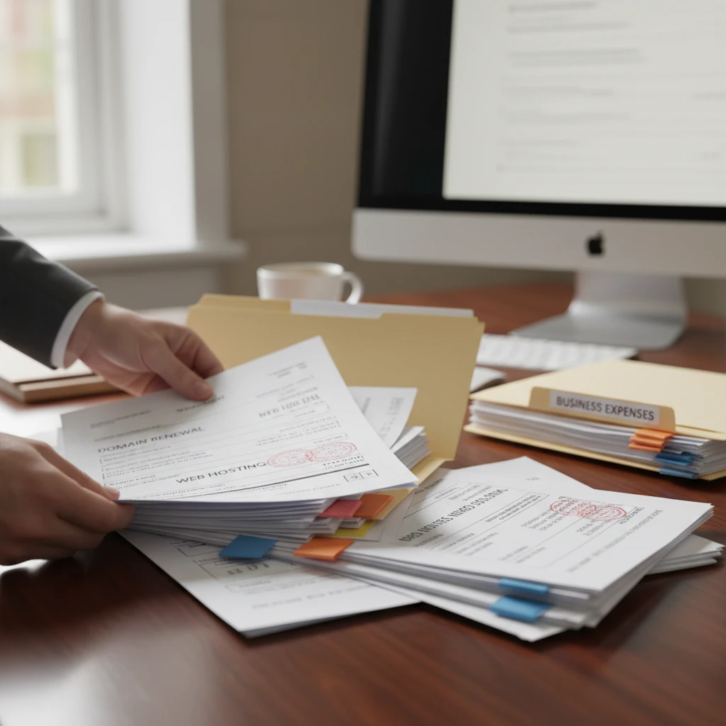 Organizing tax deductible receipts for domain names