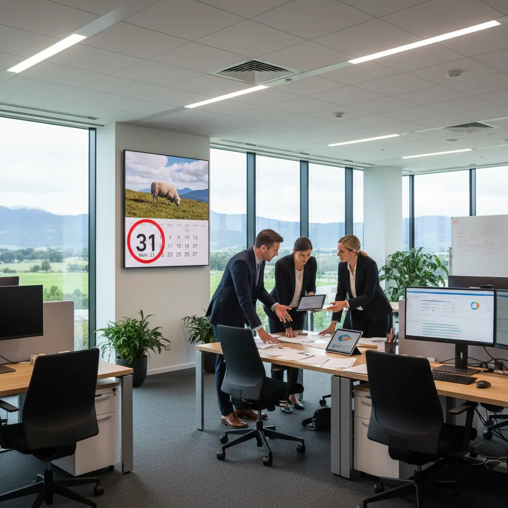 New Zealand business professionals preparing to sell business assets before financial year end
