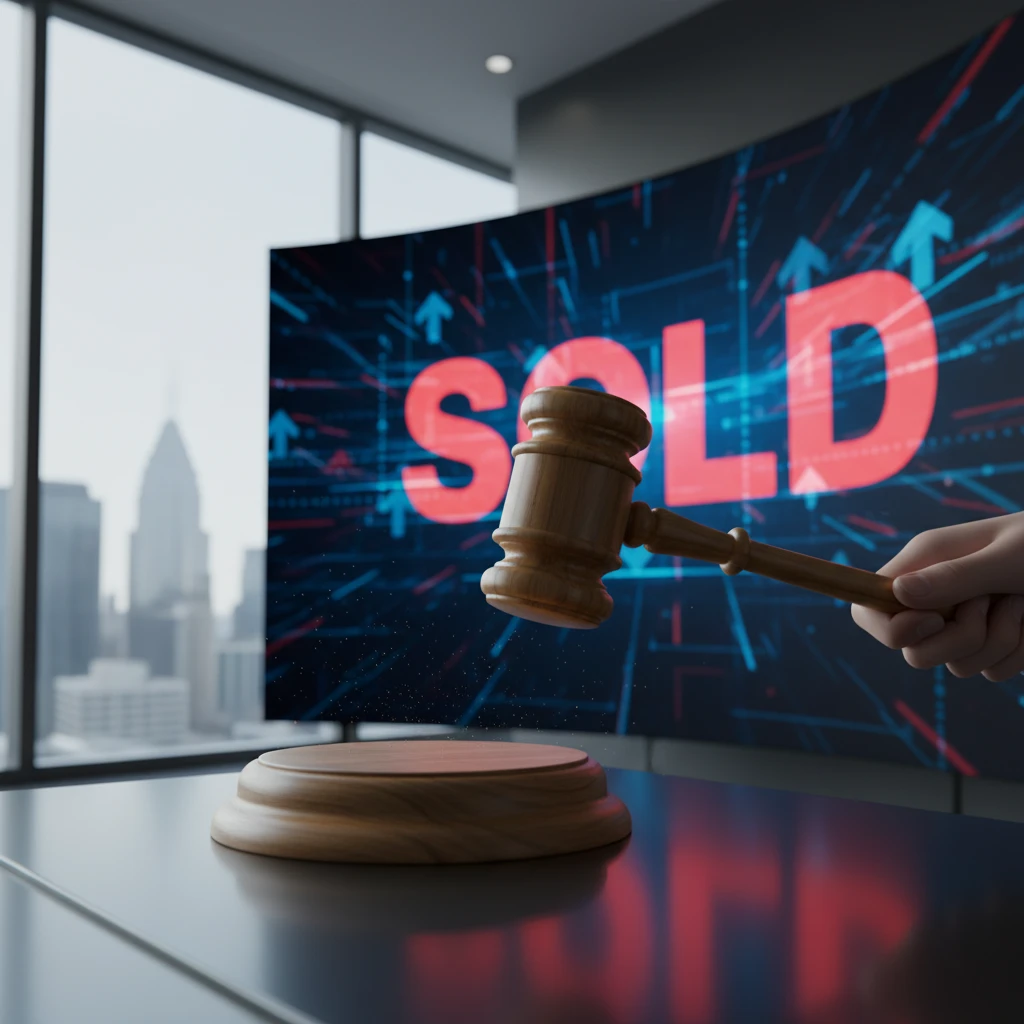 Auction Gavel Sold Concept for Quick Sale