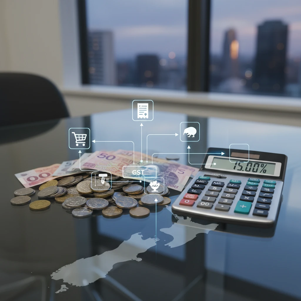 GST calculation concept for digital assets