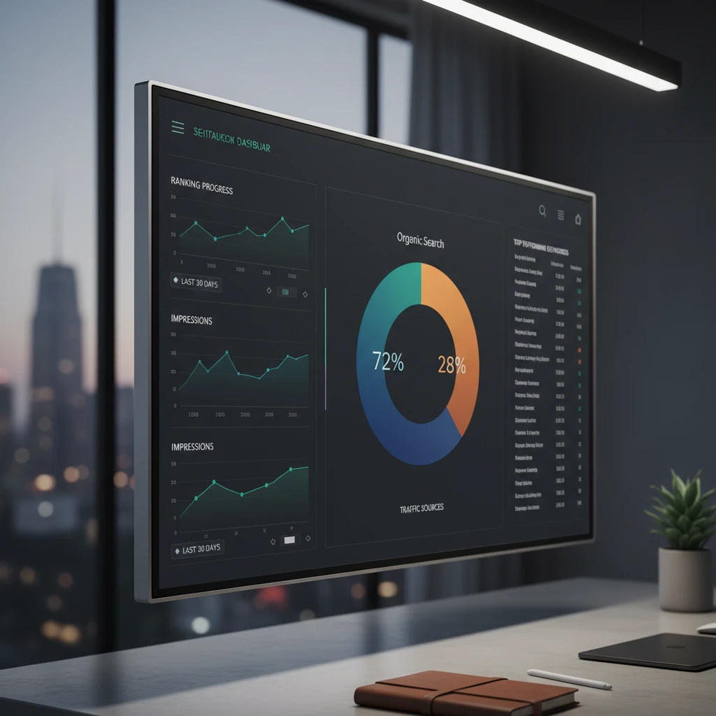 SEO analytics dashboard comparing domain traffic